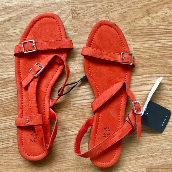 ZARA ORANGE SANDALS - Picture 3 of 4